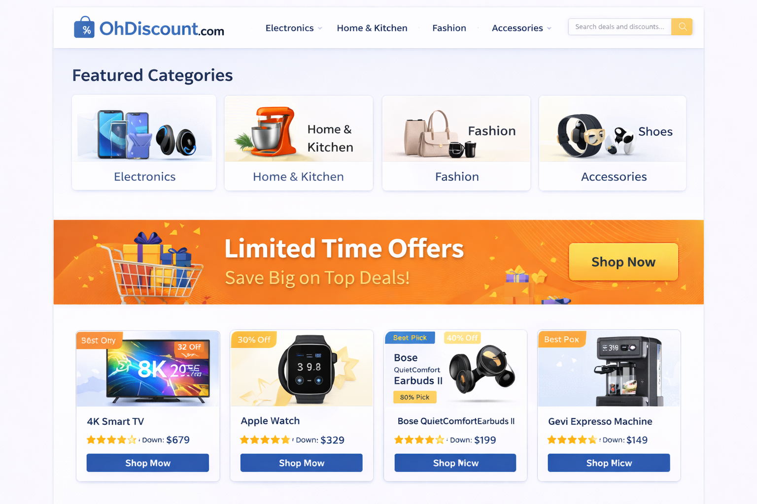 Ohdiscount website image screenshot Ohdiscount website image screenshot