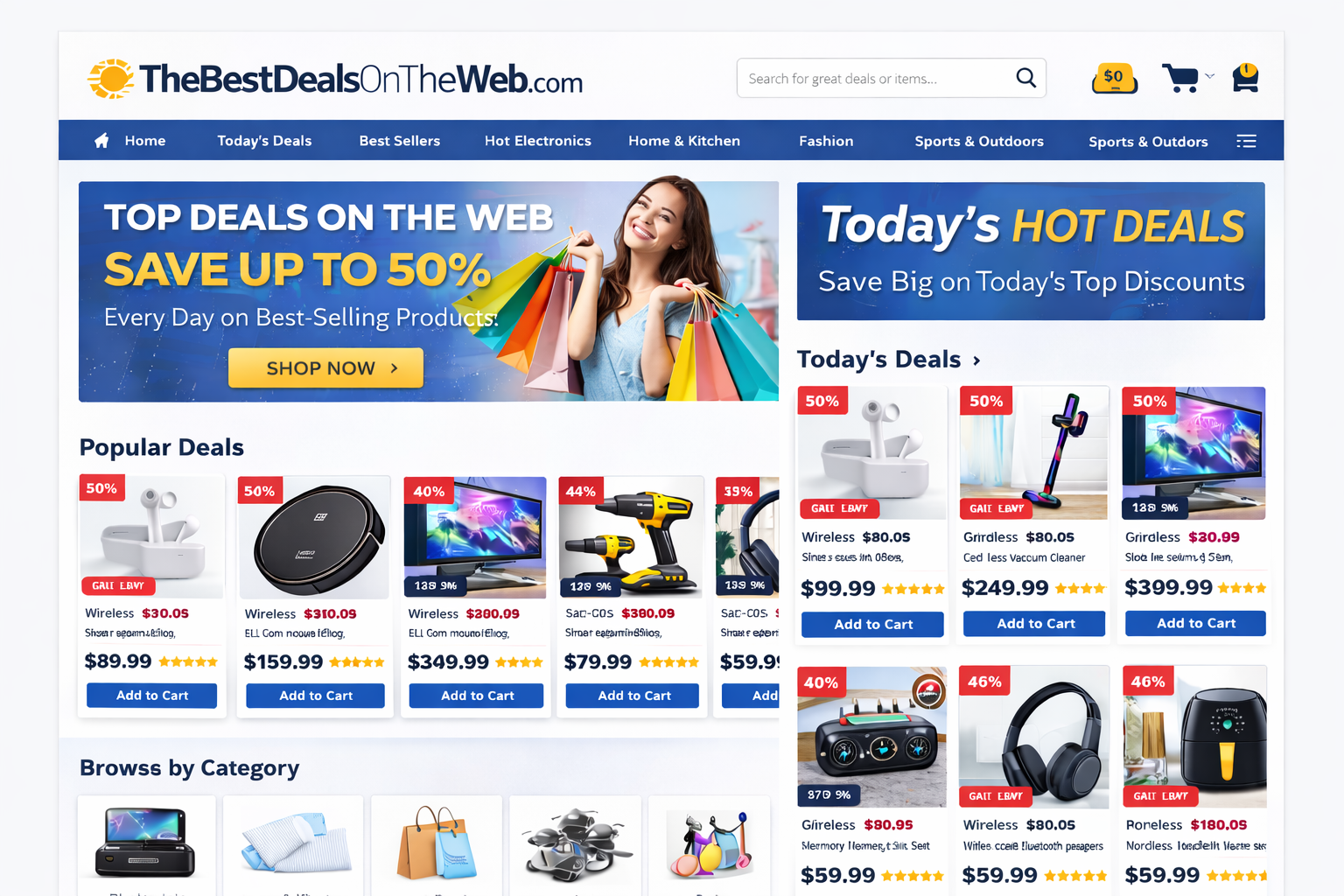 thebestdealsontheweb.com e commerce affiliate store 28 years old
